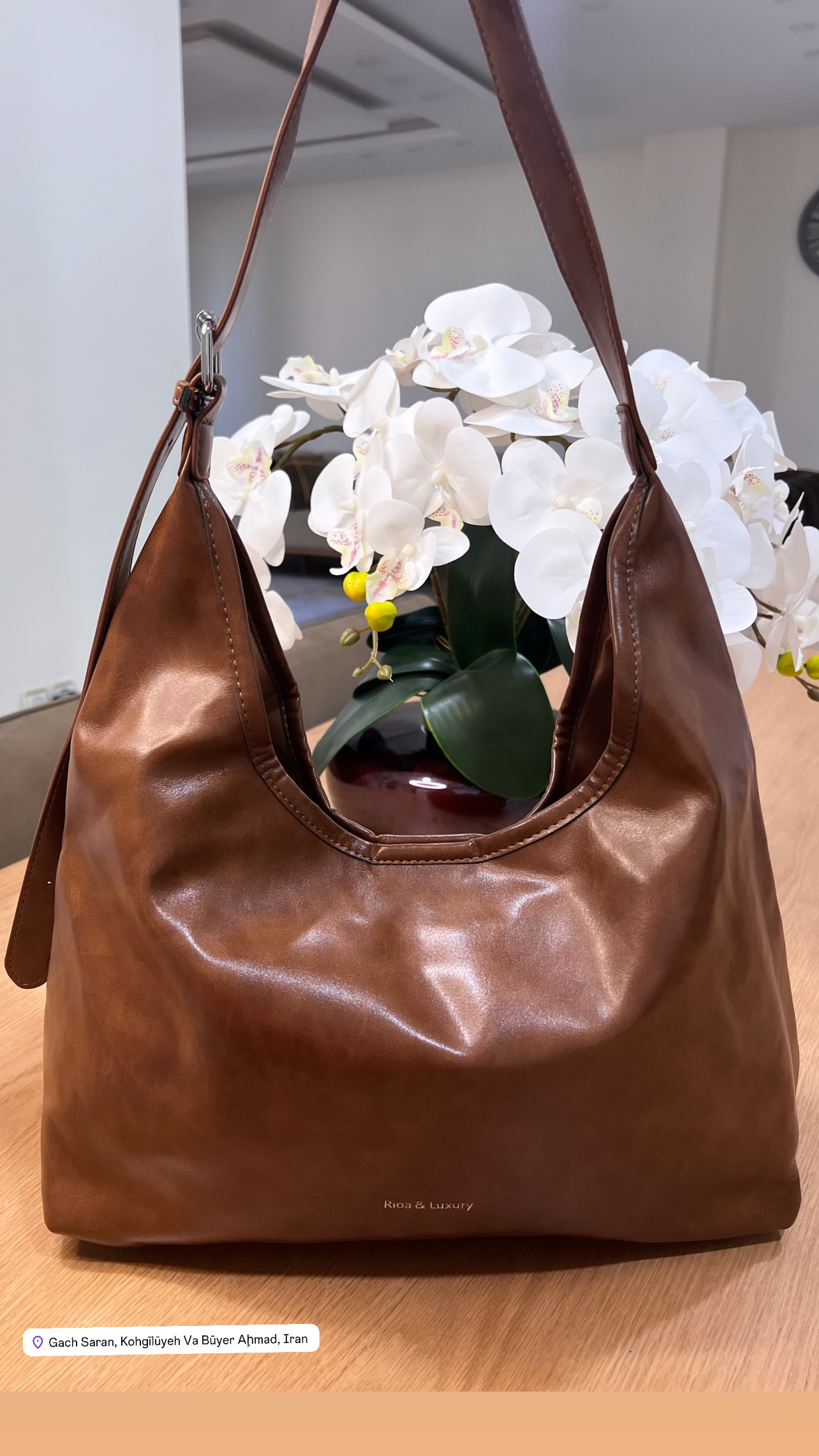 کیف چرم قهوه ای